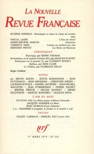 La Nouvelle Revue Française N° 314, mars 1979