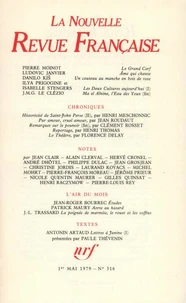 La Nouvelle Revue Française N° 316 mai 1979