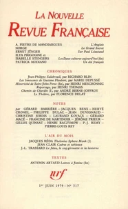 La Nouvelle Revue Française N° 317, juin 1979
