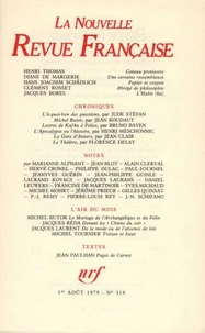 La Nouvelle Revue Française N° 319, aout 1979