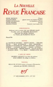 La Nouvelle Revue Française N° 323 décembre 1979