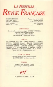 La Nouvelle Revue Française N° 324 . Janvier 1980