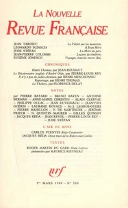 La Nouvelle Revue Française N° 326, mars 1980