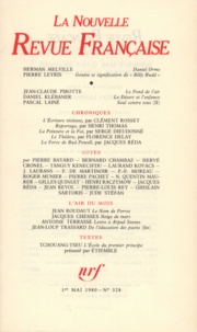  Gallimard - La Nouvelle Revue Française N° 328, mai 1980 : .