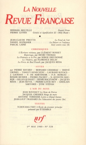 La Nouvelle Revue Française N° 328, mai 1980