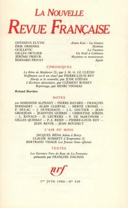 La Nouvelle Revue Française N° 329, juin 1980