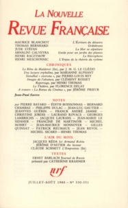  Gallimard - La Nouvelle Revue Française N° 330-331 : Juillet-aout 1980.