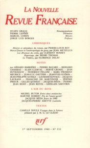  Gallimard - La Nouvelle Revue Française N° 332 sept 1980 : .