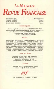 La Nouvelle Revue Française N° 332 sept 1980