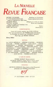 La Nouvelle Revue Française N° 333 octobre 1980
