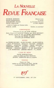 La Nouvelle Revue Française N° 334 novembre 1980