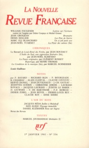  Gallimard - La Nouvelle Revue Française N° 336 janvier 1981 : .
