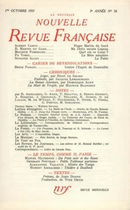 La Nouvelle Revue Française N° 34, octobre 1955