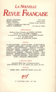  Gallimard - La Nouvelle Revue Française N° 348 janvier 1982 : .