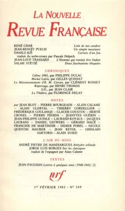 La Nouvelle Revue Française N° 349 février 1982