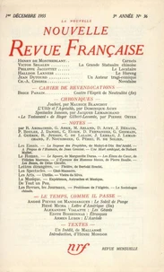 La Nouvelle Revue Française N° 36 décembre 1955