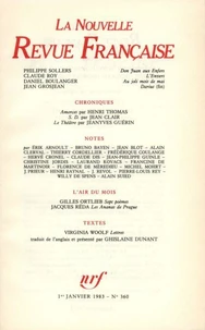 La Nouvelle Revue Française N° 360 janvier 1983