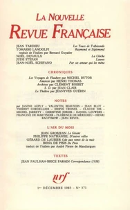 La Nouvelle Revue Française N° 371 décembre 1983