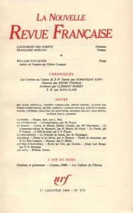 La Nouvelle Revue Française N° 372 janvier 1984