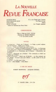 La Nouvelle Revue Française N° 374, mars 1984