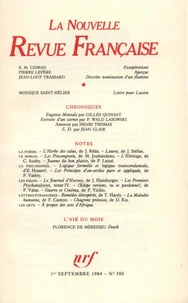 La Nouvelle Revue Française N° 380 sept 1984