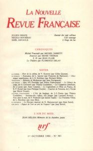  Gallimard - La Nouvelle Revue Française N° 381 octobre 1984 : .