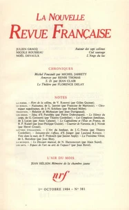 La Nouvelle Revue Française N° 381 octobre 1984