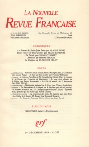  Gallimard - La Nouvelle Revue Française N° 383 décembre 1984 : .