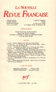  Gallimard - La Nouvelle Revue Française N° 384 janvier 1985 : .