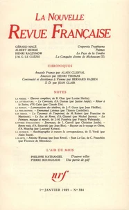 La Nouvelle Revue Française N° 384 janvier 1985