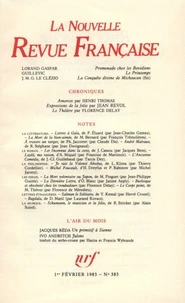La Nouvelle Revue Française N° 385 février 1985
