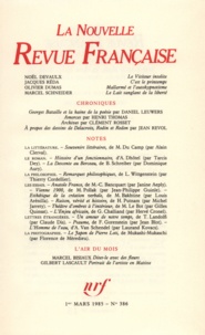  Gallimard - La Nouvelle Revue Française N° 386, mars 1985 : .