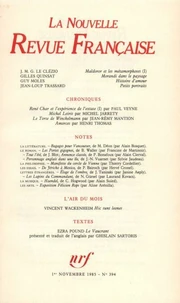 La Nouvelle Revue Française N° 394 novembre 1985