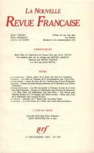 La Nouvelle Revue Française N° 395 décembre 1985