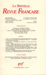  Gallimard - La Nouvelle Revue Française N° 397 février 1986 : .
