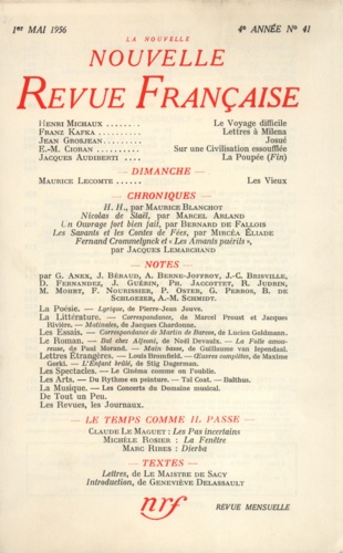 La Nouvelle Revue Française N° 41, mai 1956
