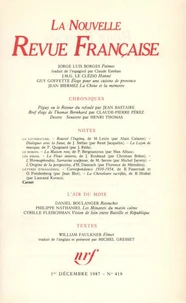 La Nouvelle Revue Française N° 419 décembre 1987