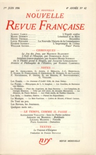  Gallimard - La Nouvelle Revue Française N° 42 juin 1956 : .