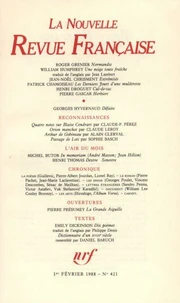 La Nouvelle Revue Française N° 421 février 1988