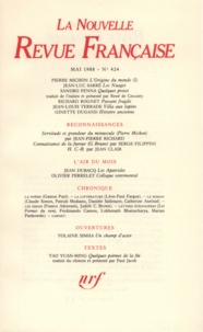  Gallimard - La Nouvelle Revue Française N° 424, mai 1988 : .