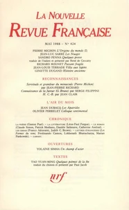 La Nouvelle Revue Française N° 424, mai 1988