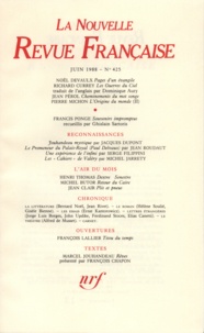  Gallimard - La Nouvelle Revue Française N° 425, juin 1958 : .
