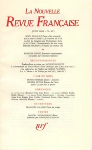 La Nouvelle Revue Française N° 425, juin 1958
