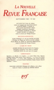  Gallimard - La Nouvelle Revue Française N° 428 sept 1988 : .