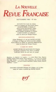 La Nouvelle Revue Française N° 428 sept 1988