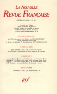  Gallimard - La Nouvelle Revue Française N° 431 décembre 1988 : .
