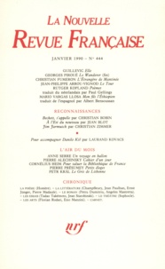  Gallimard - La Nouvelle Revue Française N°444, janvier 1990 : .