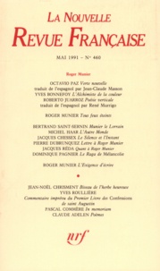  Gallimard - La Nouvelle Revue Française N° 460, mai 1991 : .