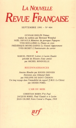 La Nouvelle Revue Française N° 464, sept 1991