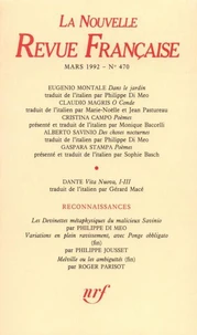 La Nouvelle Revue Française N° 470, mars 1992